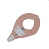 Baby Bib with Dummy Clip - Pink Circles Photo