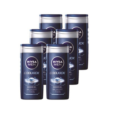 Photo of NIVEA MEN Cool Kick 3in1 Shower Gel Wash with Refreshing Menthol 6x250ml