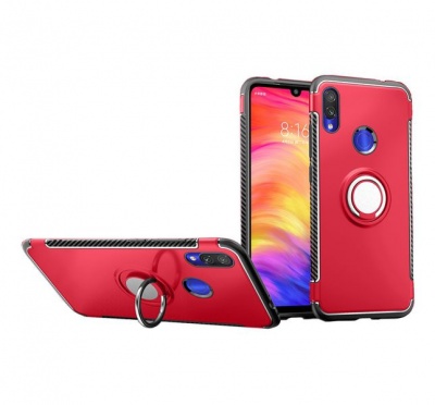 Photo of Magnetic Kickstand Rugged Case for Xiaomi Redmi Note 7 Red