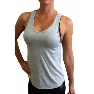 Photo of Cadance Sports Top with Print Detail - Light Grey