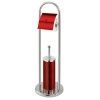 Berlinger Haus Stainless Steel Toilet Brush and Stand - Burgundy Edition Photo