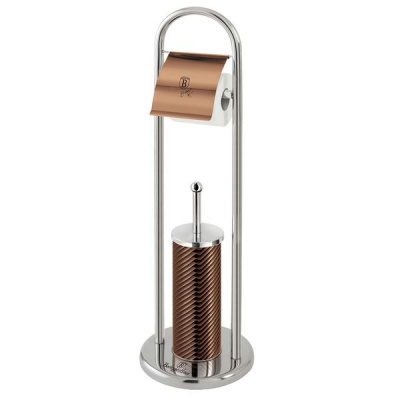 Photo of Berlinger Haus Stainless Steel Toilet Brush and Stand - Rose Gold Edition