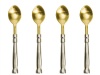 Cocktail Spoons Matt Gold And Silver - Set of 4 Photo