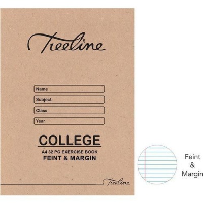 Photo of Treeline A4 College Exercise Books 32 pg Feint & Margin