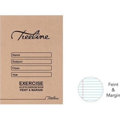 Photo of Treeline A5 Exercise Books 32 pg Feint & Margin