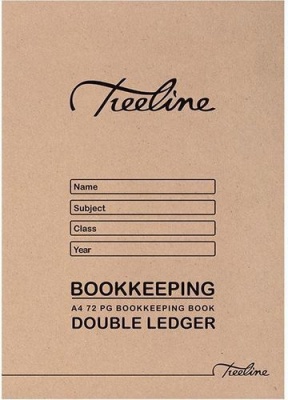 Photo of Treeline Bookkeeping Books A4 72 pg Soft Cover Double Ledger
