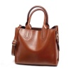 FCG Faux Leather Shoulder Handbag - Toffee Brown Photo