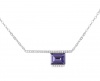 Civetta Spark Andia Sterling Silver Necklace - Swarovski Tanzanite Crystal Photo