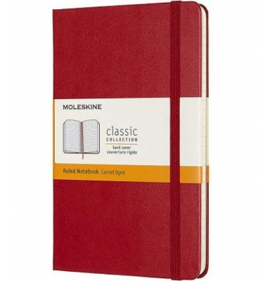 Photo of Moleskine Classic Scarlet Red Medium Ruled Notebook