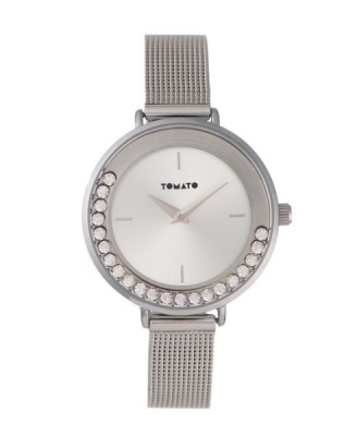 Photo of Tomato Ladies Silver Dial Silver 33mm Case With Mesh Silver Strap