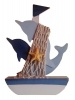 Aankopen - Wooden Boat & Dolphins Ornaments - 2 Pack Photo