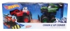 Hot Wheels Friction Cars Crash & Up Combo - Red & Green Photo