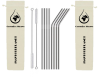 Stainless Steel Straws - 8mm Milkshake - 8 Eco Bag Photo