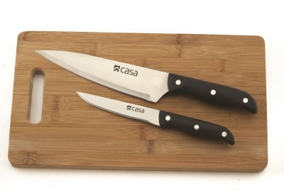 Photo of Casa Verona - 2 pieces Knife Set And Bamboo Cutting Board