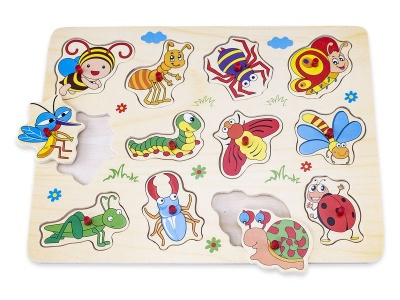 Photo of Snookums Wooden Peg Puzzles - Bugs