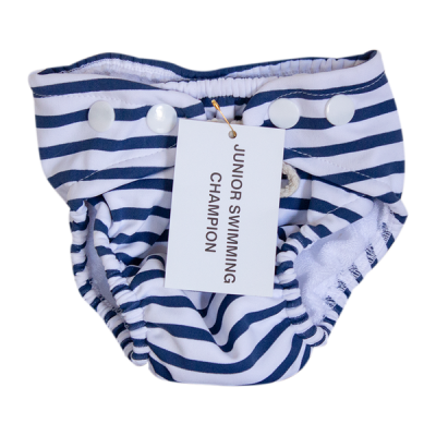 Photo of mother nature products Junior Swimming Champion Swim Nappy Navy Stripe