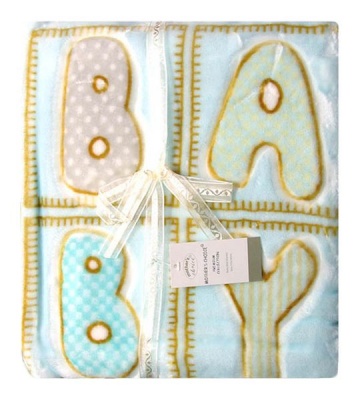 Photo of Mothers Choice Mink Cutwork Baby Blanket Blue