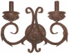Resin Up Facing Wall Bracket with Leaf Design On Arms Photo