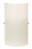 White Glass Wall Bracket with Polished Chrome Clips Photo