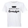 World's Best Grandpa - Mustache - Adults - T-Shirt Photo