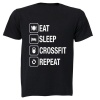 Eat. Sleep. Crossfit. Repeat - Adults - T-Shirt Photo
