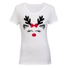 Cute Christmas Reindeer - Ladies - T-Shirt Photo