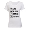 Eat. Sleep. Dance. Repeat - Ladies - T-Shirt Photo