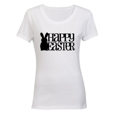 Photo of Happy Easter - Bunny Silhouette - Ladies - T-Shirt