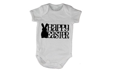 Photo of Happy Easter - Bunny Silhouette - SS - Baby Grow