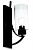 Black Metal Wall Bracket with Clear Glass Photo