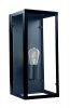 Black Metal Wall Bracket with Clear Glass Sides Photo