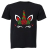 Colourful Christmas Unicorn - Kids T-Shirt Photo