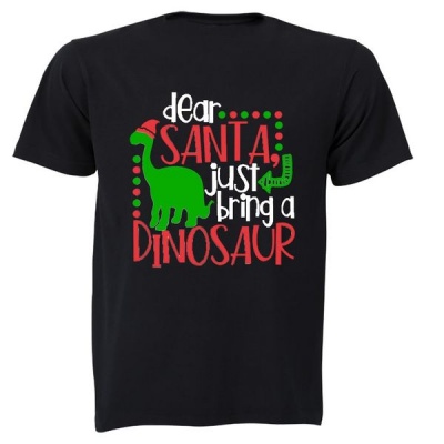 Dear Santa Bring a Dinosaur Kids T Shirt