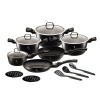 Berlinger Haus 15-Piece Marble Coating Cookware Set - Black-Silver Edition Photo