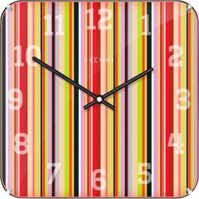 Photo of NeXtime 35cm Smithy Dome Glass Square Wall Clock - Various Colors