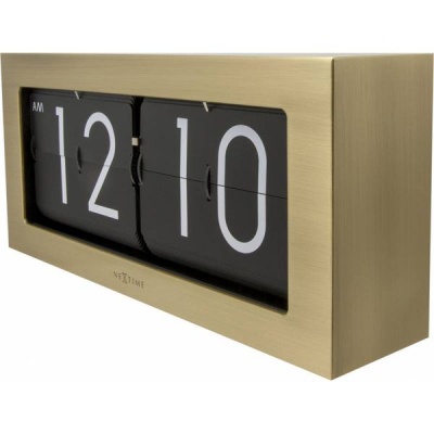 Photo of NeXtime 36cm Big Flip Metal Wall or Table Clock - Gold