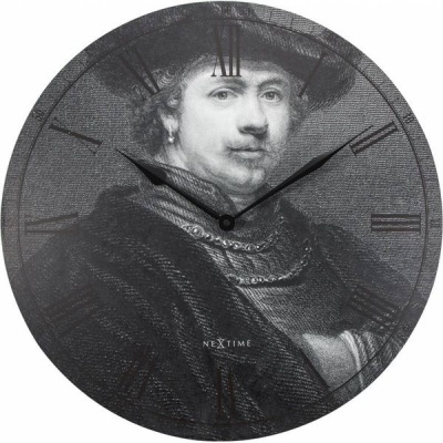 Photo of NeXtime 50cm Rembrandt Wood Round Wall Clock