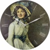 NeXtime 50cm Portrait of Mrs Serizy Wood Round Wall Clock Photo