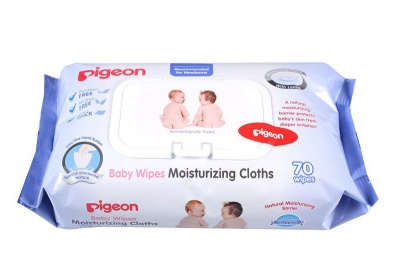 Photo of Pigeon Baby Wipes Moisturizing Cloths with Lanolin 70 wipes