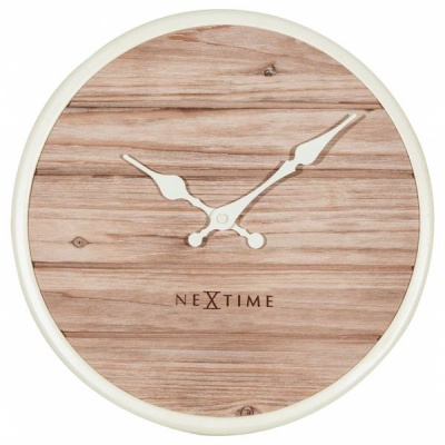 Photo of NeXtime 30cm Plank Wood Round Wall Clock - Designed by Jette Scheib