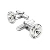 Civetta Spark Rhodium Cufflink Made with SWAROVSKI RIVOLI Crystal Photo