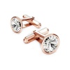 Civetta Spark Rosegold Cufflink Made with SWAROVSKI RIVOLI Crystal Photo