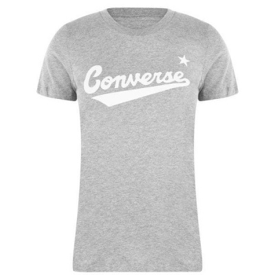 Photo of Converse Ladies Nova Logo T Shirt - Grey 035 [Parallel Import]
