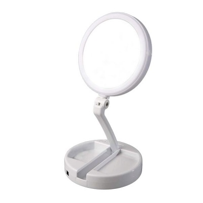 Photo of Foldable Double-sided LED Illuminated Cosmetic Mirror