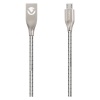 Volkano Iron Series Round Metallic Spring Micro USB Cable - 1.2m - Silver Photo
