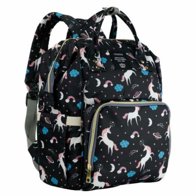 Photo of Optic Life Optic Unicorn diaper bag backpack-black