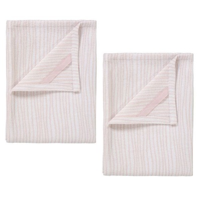 Blomus Tea Towels in Lily White and Rose Dust â€“ BELT â€“ Set of 2