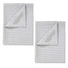 Blomus Tea Towels in Lily White and Elephant skin â€“ RIDGE â€“ Set of 2 Photo