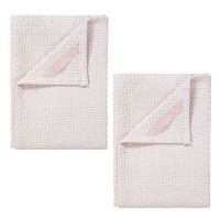 Blomus Tea Towels in Lily White and Rose Dust RIDGE â€“ Set of 2