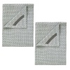 Blomus Tea Towels in Lily White and Agave Green â€“ RIDGE â€“ Set of 2 Photo